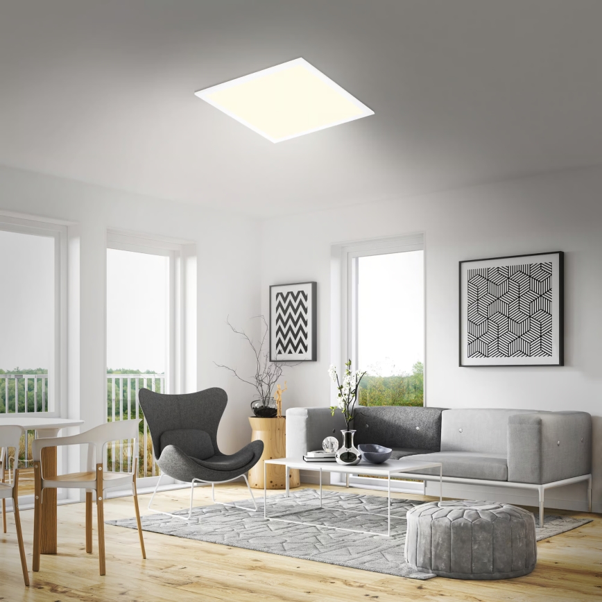Brilo - LED стельовий світильник зі регулюванням яскравості LED/21W/230V 3000-6500K 38x38 см білий + пульт дистанційного керування