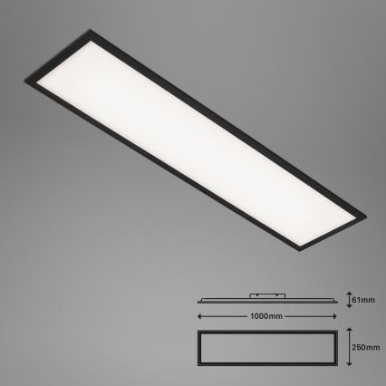 Brilo - Світлодіодний стельовий світильник з регулюванням яскравості PIATTO LED/24W/230V 3000-6500K 100x25 см + пульт дистанційного керування