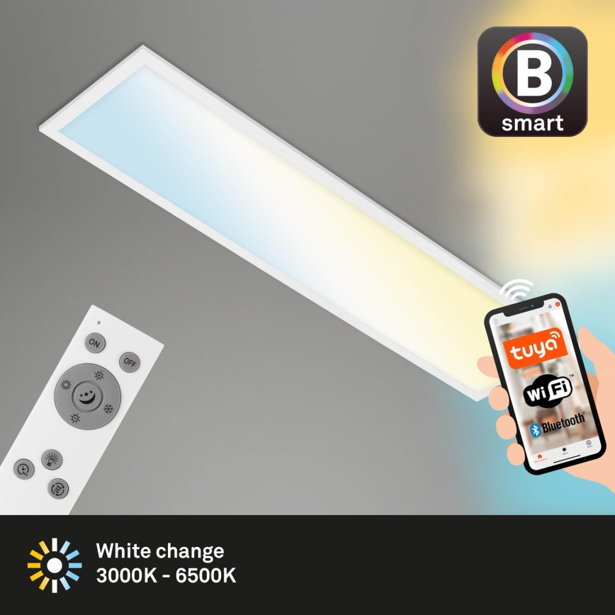 Brilo - Світлодіодний стельовий світильник з регулюванням яскравості PIATTO LED/28W/230V 3000-6500K Wi-Fi Tuya + пульт дистанційного керування