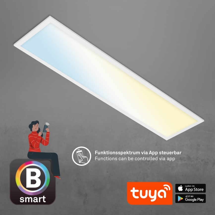 Brilo - Світлодіодний стельовий світильник з регулюванням яскравості PIATTO LED/28W/230V 3000-6500K Wi-Fi Tuya + пульт дистанційного керування