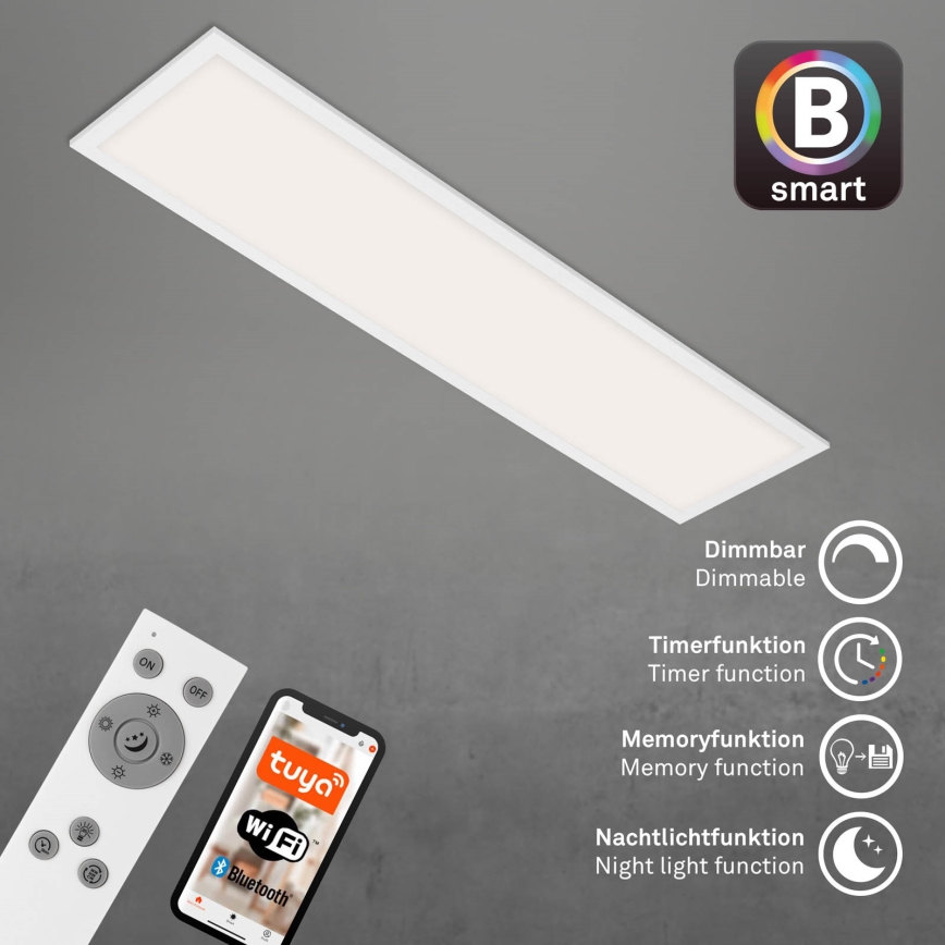 Brilo - Світлодіодний стельовий світильник з регулюванням яскравості PIATTO LED/28W/230V 3000-6500K Wi-Fi Tuya + пульт дистанційного керування