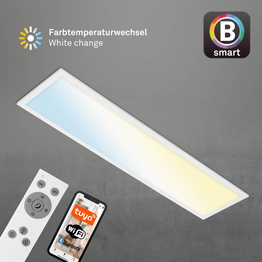 Brilo - Світлодіодний стельовий світильник з регулюванням яскравості PIATTO LED/28W/230V 3000-6500K Wi-Fi Tuya + пульт дистанційного керування