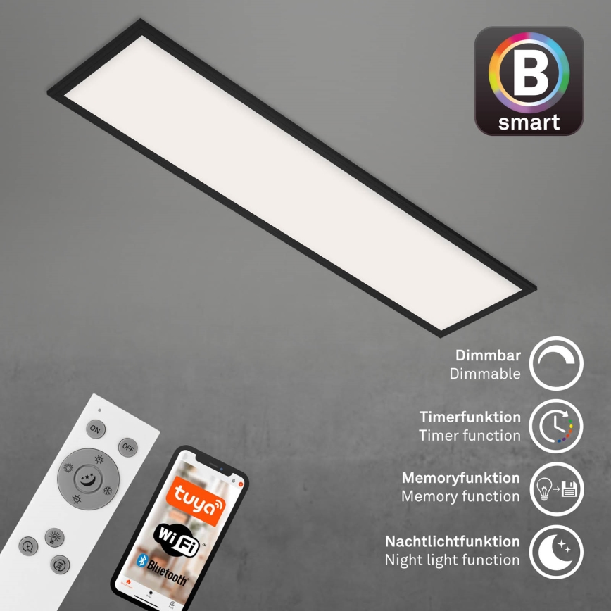 Brilo - Світлодіодний стельовий світильник з регулюванням яскравості PIATTO LED/28W/230V 3000-6500K Wi-Fi Tuya + пульт дистанційного керування
