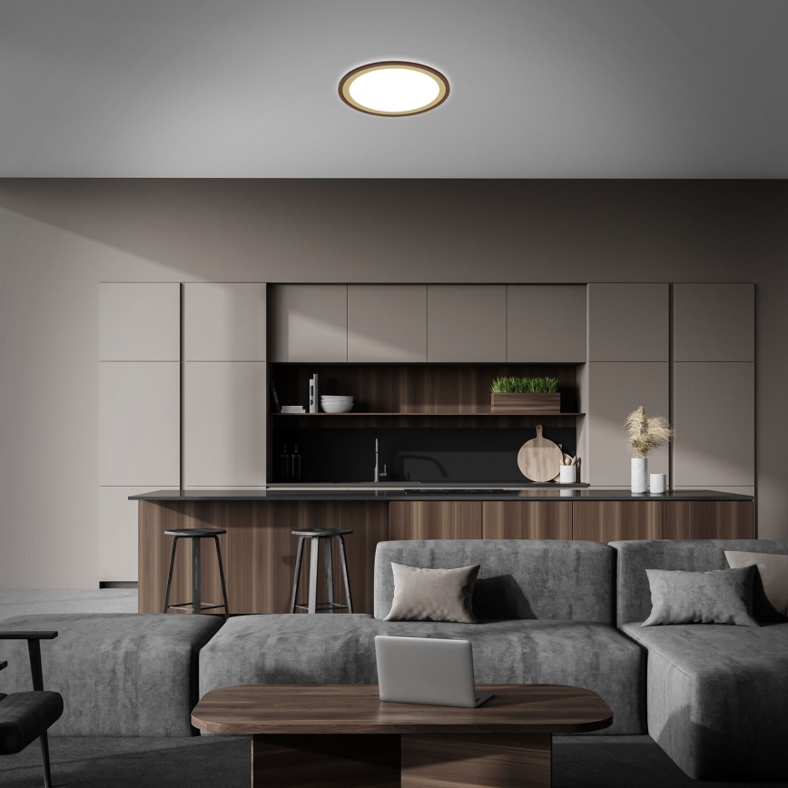 Brilo - Світлодіодний стельовий світильник з регулюванням яскравості SLIM LED/22W/230V 2700-6500K + пульт дистанційного керування