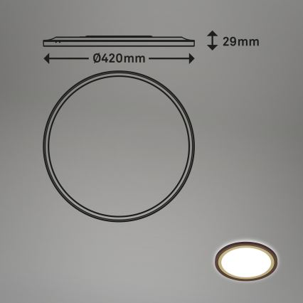 Brilo - Світлодіодний стельовий світильник з регулюванням яскравості SLIM LED/22W/230V 2700-6500K + пульт дистанційного керування