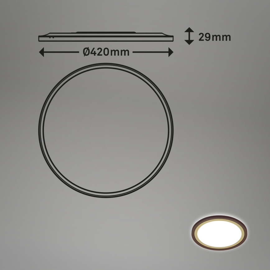 Brilo - Світлодіодний стельовий світильник з регулюванням яскравості SLIM LED/22W/230V 2700-6500K + пульт дистанційного керування