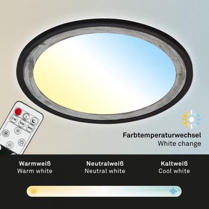 Brilo - Світлодіодний стельовий світильник з регулюванням яскравості SLIM LED/22W/230V 2700-6500K + пульт дистанційного керування