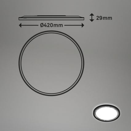 Brilo - Світлодіодний стельовий світильник з регулюванням яскравості SLIM LED/22W/230V 2700-6500K + пульт дистанційного керування