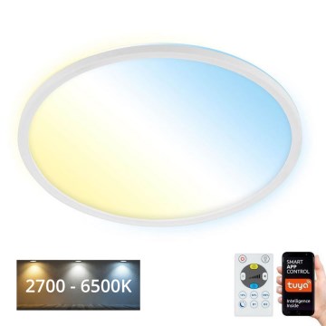 Brilo - Світлодіодний стельовий світильник з регулюванням яскравості SLIM LED/22W/230V 2700-6500K Wi-Fi Tuya + пульт дистанційного керування