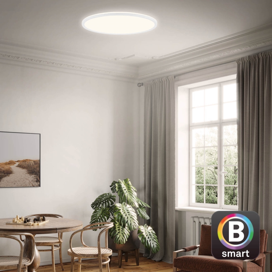 Brilo - Світлодіодний стельовий світильник з регулюванням яскравості SLIM LED/22W/230V 2700-6500K Wi-Fi Tuya + пульт дистанційного керування
