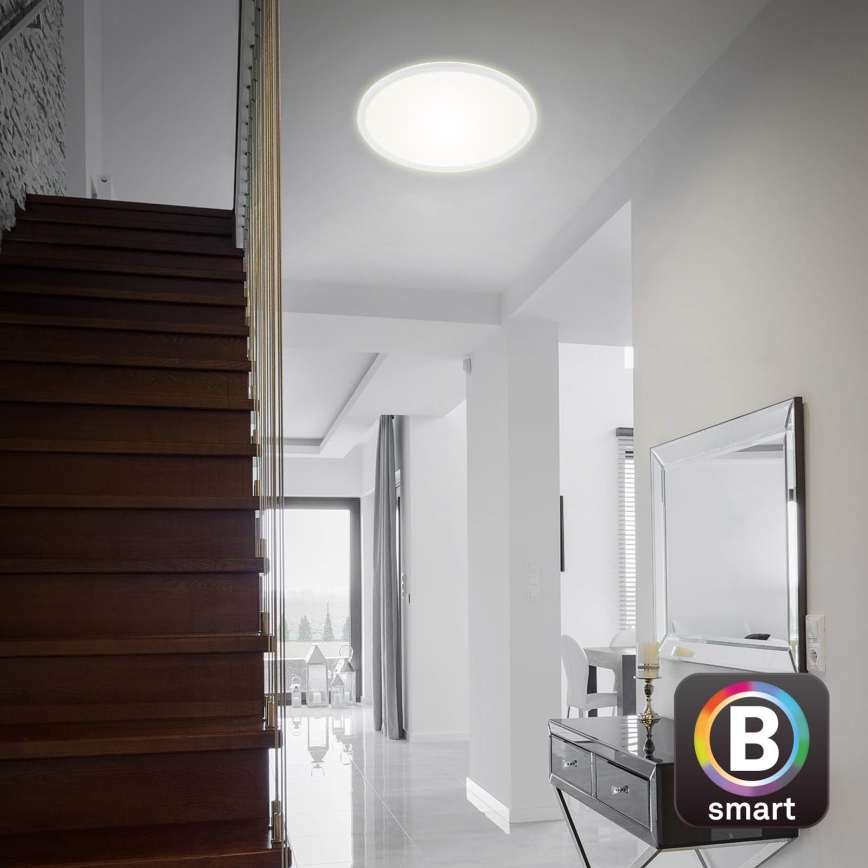 Brilo - Світлодіодний стельовий світильник з регулюванням яскравості SLIM LED/22W/230V 2700-6500K Wi-Fi Tuya + пульт дистанційного керування