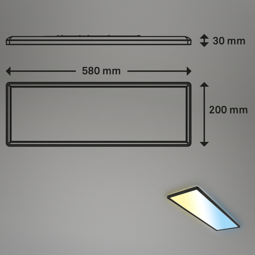 Brilo - Світлодіодний стельовий світильник з регулюванням яскравості SLIM LED/23W/230V 2700-6500K + пульт дистанційного керування