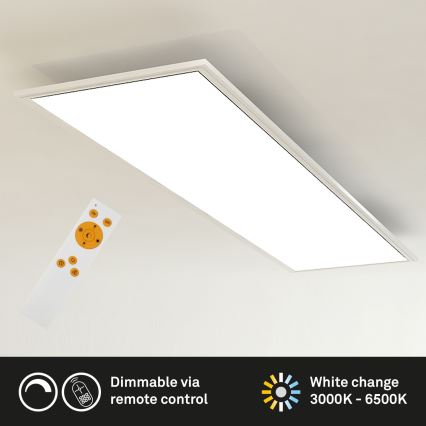 Brilo - Світлодіодний стельовий світильник з регулюванням яскравості SLIM LED/24W/230V 3000-6500K 100x25 см + пульт дистанційного керування