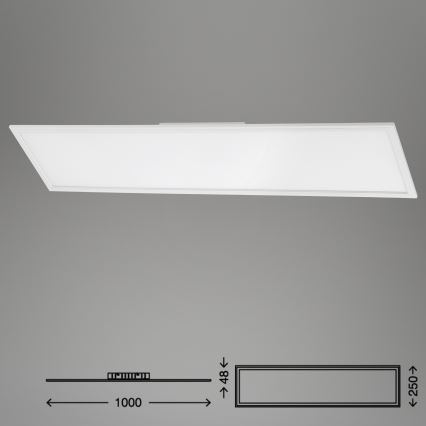 Brilo - Світлодіодний стельовий світильник з регулюванням яскравості SLIM LED/24W/230V 3000-6500K 100x25 см + пульт дистанційного керування
