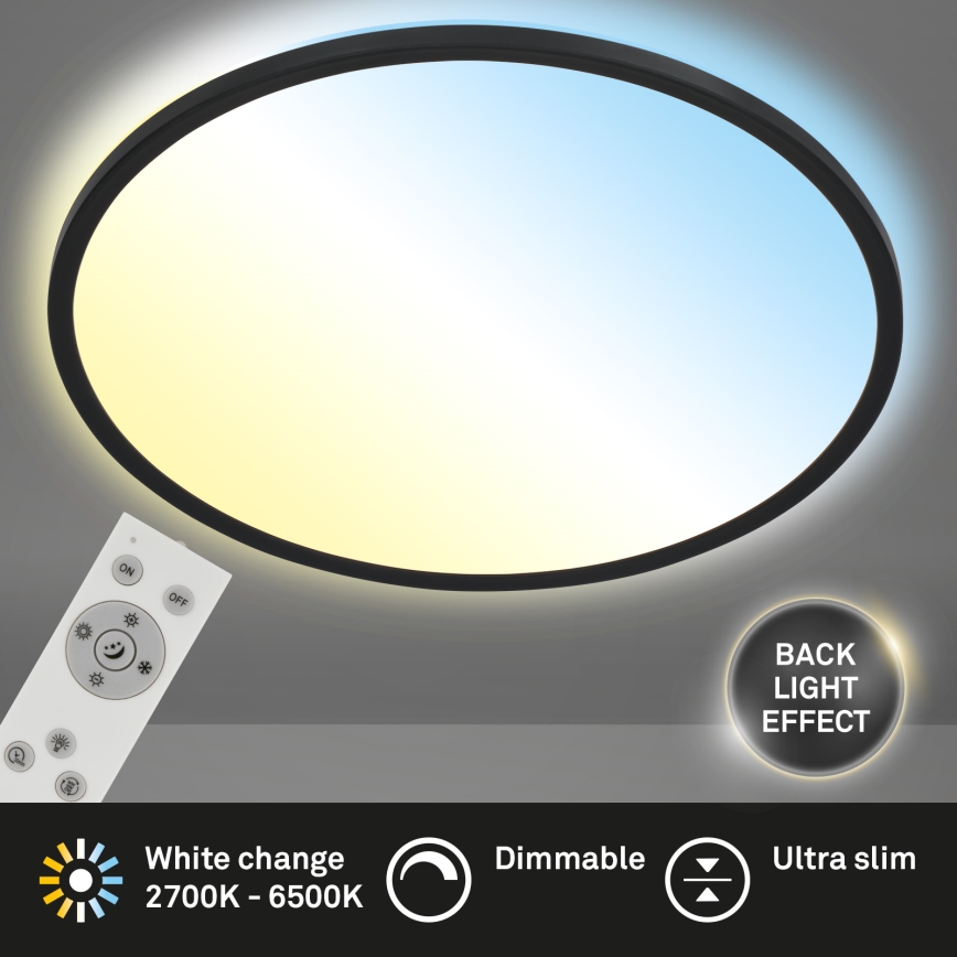 Brilo - Світлодіодний стельовий світильник з регулюванням яскравості SLIM LED/31W/230V 2700-6500K + пульт дистанційного керування