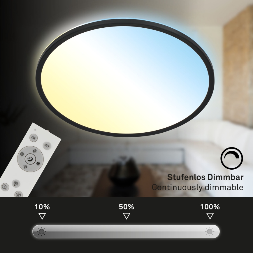 Brilo - Світлодіодний стельовий світильник з регулюванням яскравості SLIM LED/31W/230V 2700-6500K + пульт дистанційного керування