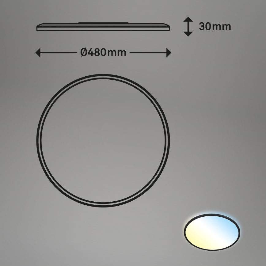 Brilo - Світлодіодний стельовий світильник з регулюванням яскравості SLIM LED/31W/230V 2700-6500K + пульт дистанційного керування