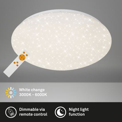 Brilo - Світлодіодний стельовий світильник з регулюванням яскравості STARRY SKY LED/22W/230V 3000-6000K + пульт дистанційного керування