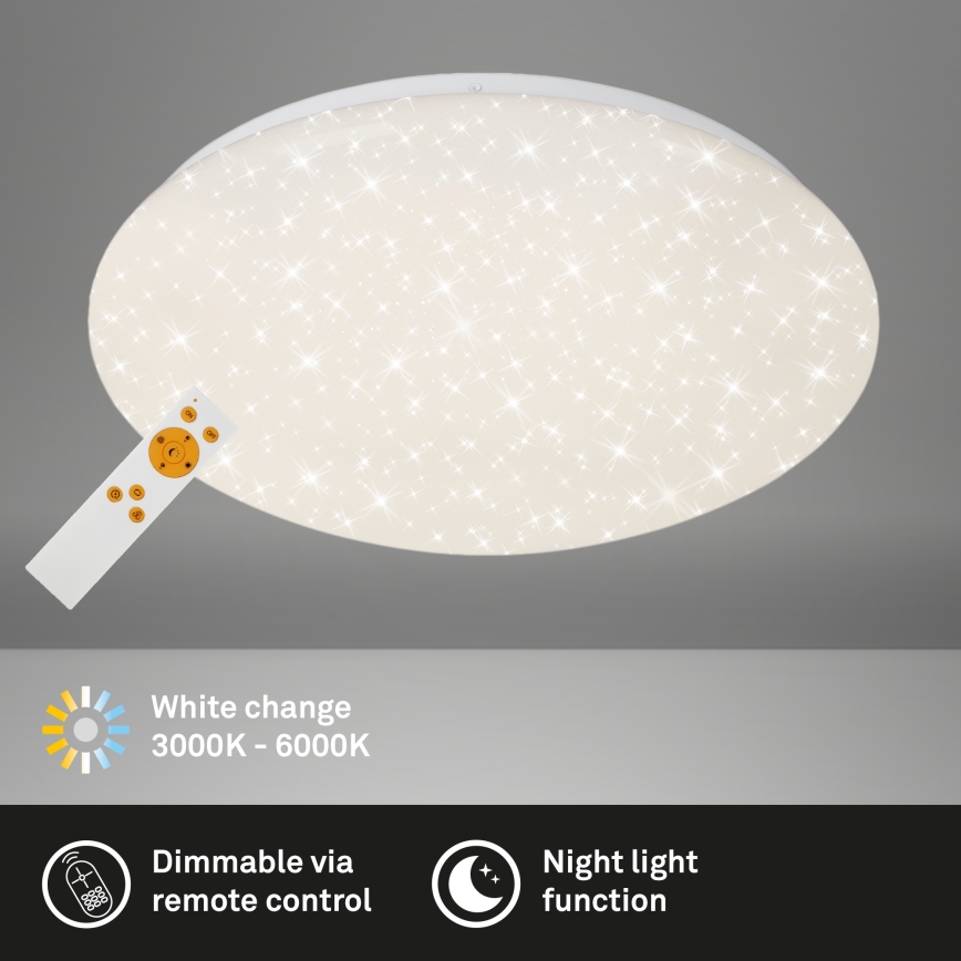 Brilo - Світлодіодний стельовий світильник з регулюванням яскравості STARRY SKY LED/22W/230V 3000-6000K + пульт дистанційного керування