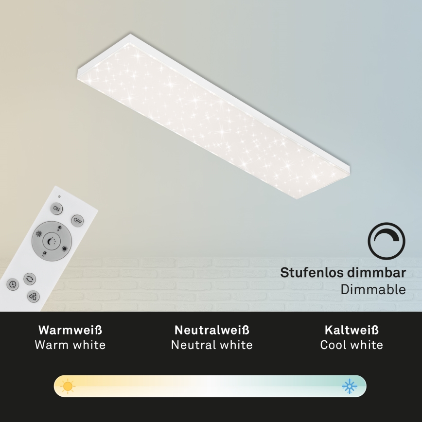 Brilo - Світлодіодний стельовий світильник з регулюванням яскравості STARRY SKY LED/24W/230V 3000-6500K + пульт дистанційного керування