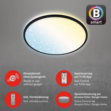 Brilo - Світлодіодний стельовий світильник з регулюванням яскравості STARRY SKY LED/24W/230V 3000-6500K Wi-Fi Tuya + пульт дистанційного керування