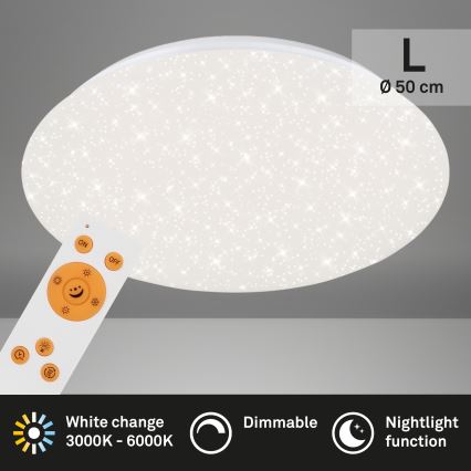 Brilo - Світлодіодний стельовий світильник з регулюванням яскравості STARRY SKY LED/40W/230V 3000-6000K + пульт дистанційного керування
