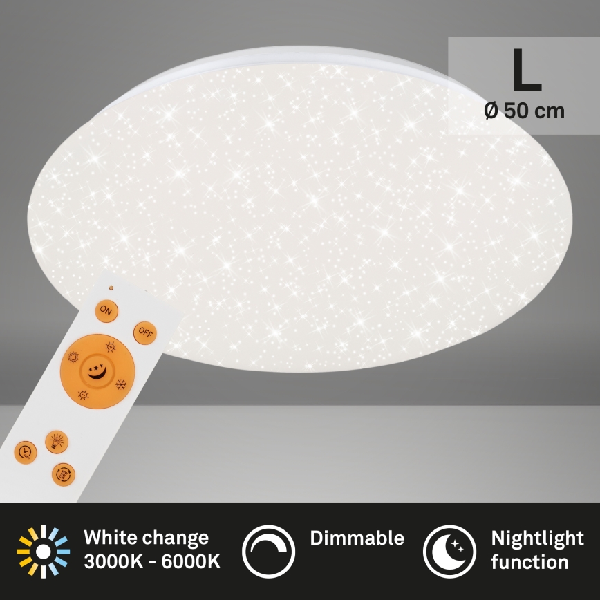 Brilo - Світлодіодний стельовий світильник з регулюванням яскравості STARRY SKY LED/40W/230V 3000-6000K + пульт дистанційного керування