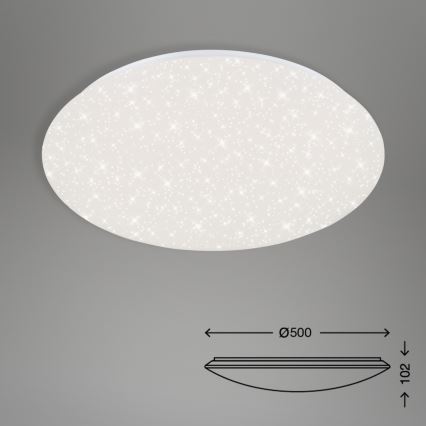Brilo - Світлодіодний стельовий світильник з регулюванням яскравості STARRY SKY LED/40W/230V 3000-6000K + пульт дистанційного керування