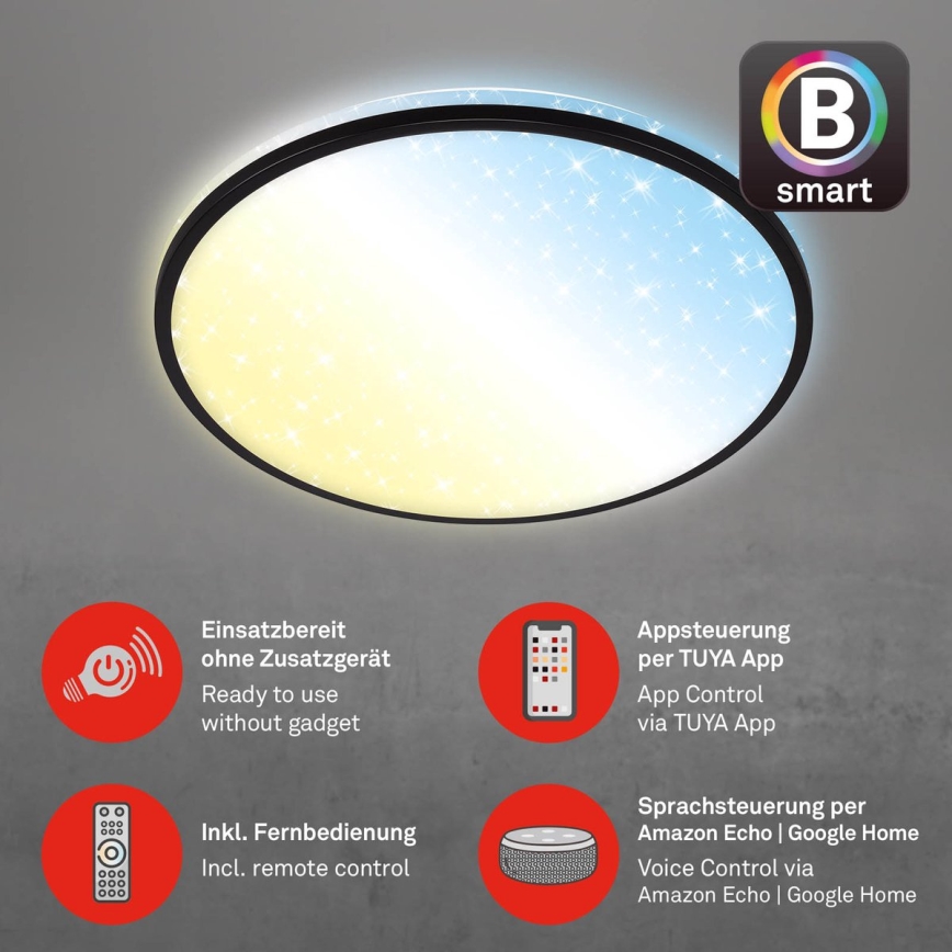 Brilo - Світлодіодний стельовий світильник з регулюванням яскравості STARRY SKY LED/42W/230V 3000-6500K Wi-Fi Tuya + пульт дистанційного керування