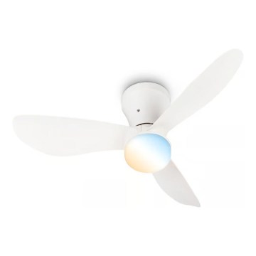 Brilo - Світлодіодний стельовий вентилятор LUFITO з регулюванням яскравості LED/15W/230V 3000/4000/6000K білий + пульт дистанційного керування