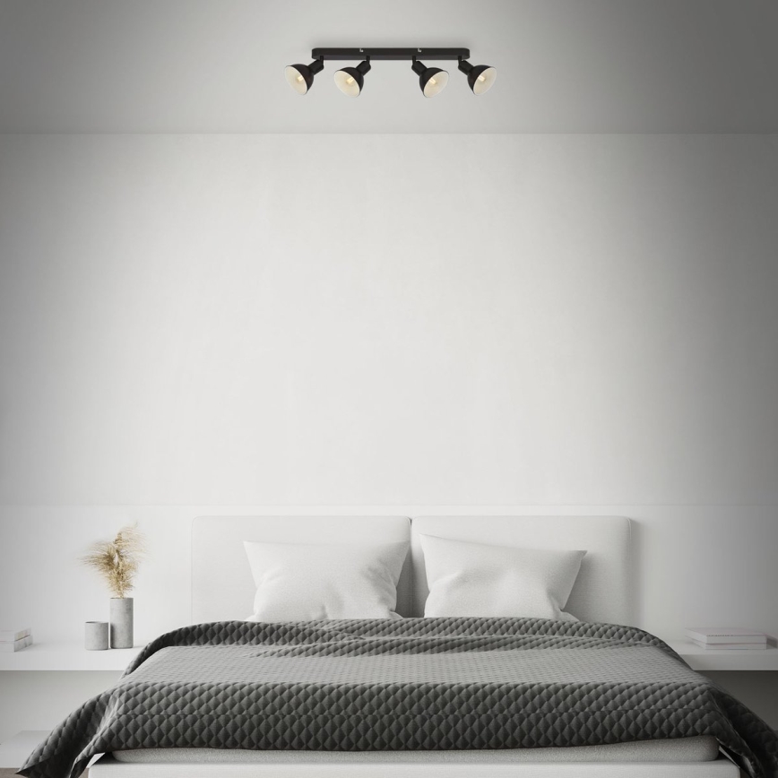 Brilo - Точечный светильник RETRO 4xE14/25W/230V черный