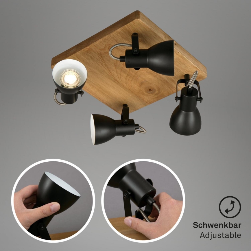 Brilo - Точечный светильник VINTAGE 4xGU10/35W/230V