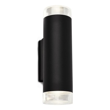 Brilo - Уличный светодиодный настенный светильник 2xGU10/4,7W/230V IP44 4000K черный