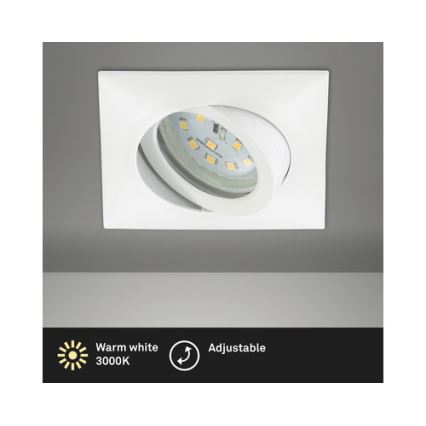 Brilo - Вбудований стельовий LED світильник для ванної LED/5W/230V IP23 білий