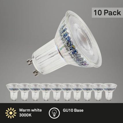 Briloner 0548-003 - НАБІР 10x Світлодіодна лампочка GU10/3,5W/230V 3000K
