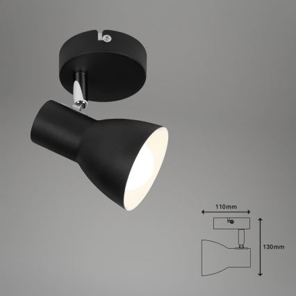 Briloner 10698889 - Настенный точечный светильник 1xE14/25W/230V черный
