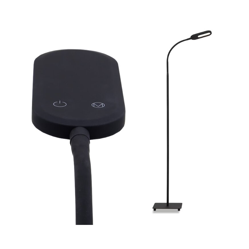 Briloner 1297-015 - Світлодіодна регульована гнучка підлогова лампа LED/6,6W/230V 3000K/4000K/6000K