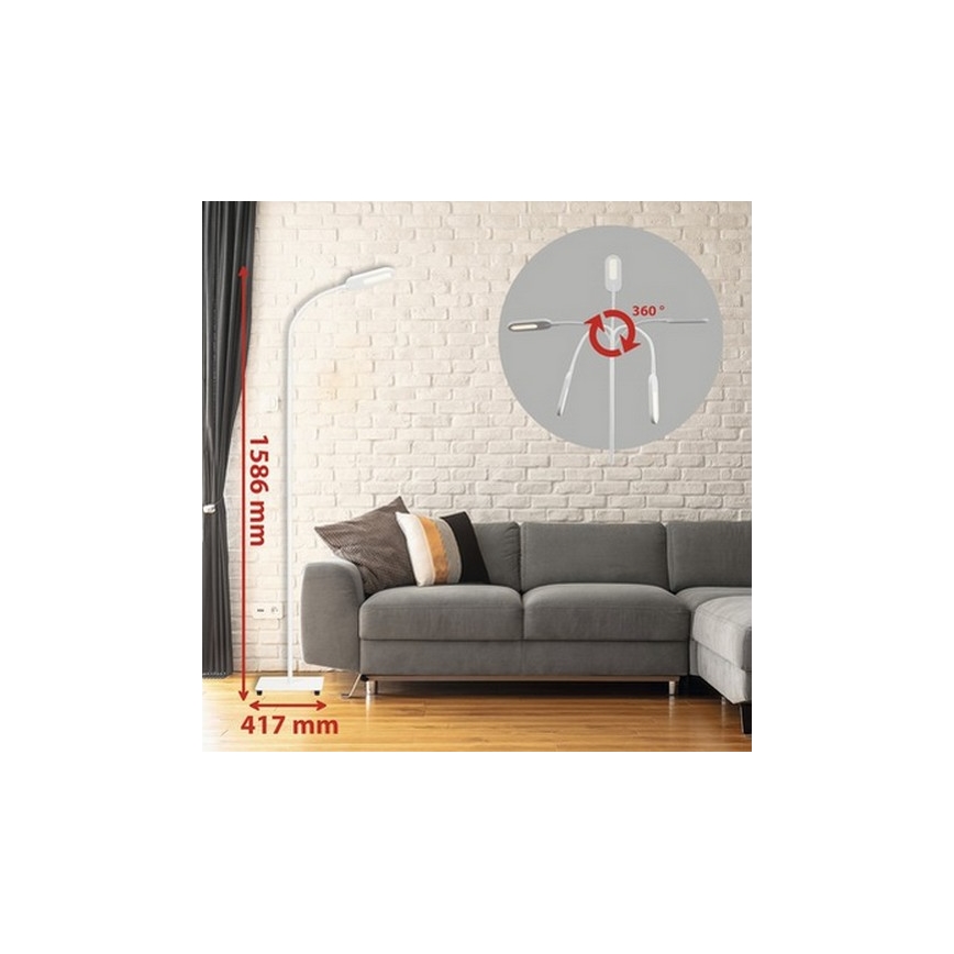 Briloner 1297-016 - Сенсорний LED торшер з регулюванням яскравості LED/8W/230V 3000/4000/6000K