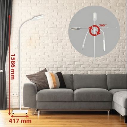 Briloner 1297-016 - Светодиодный сенсорный торшер с регулированием яркости LED/8W/230V 3000/4000/6000K