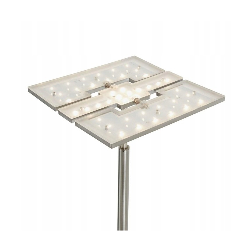 Briloner 1328-022 - LED Підлогова лампа з регульованою яскравістю LED/21W/230V + LED/3,5W матовий хром