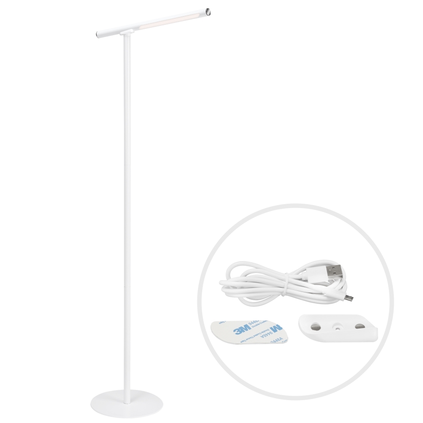 Briloner 1384-016 - LED Сенсорний торшер з регулюванням яскравості 2в1 EVERYWHERE LED/2,3W/5V 2000 mAh