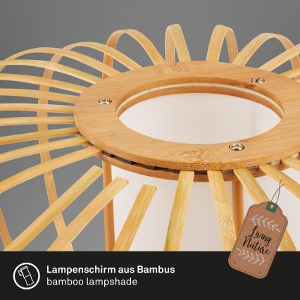 Briloner 1759011 - Торшер 1xE27/10W/230V бамбук/чёрный