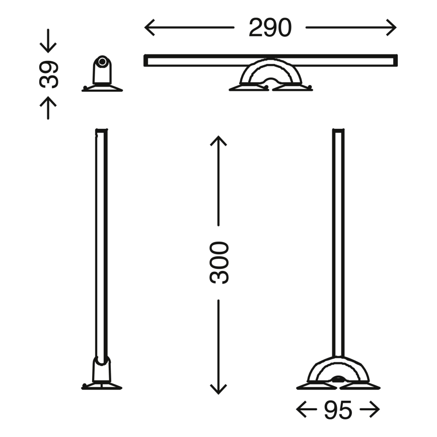 Briloner 2007-019 - LED Підсвітка дзеркала з регулюванням яскравості LED/7W/230V 2700-6500K