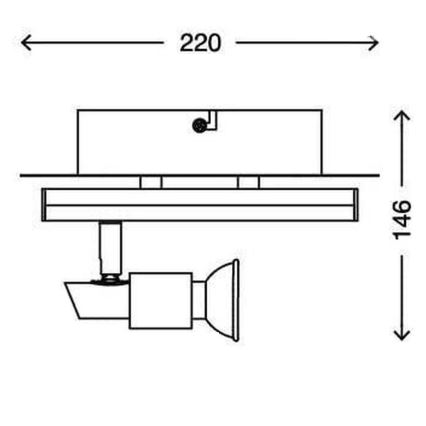 Briloner 2029-028 - Точковий LED світильник REN 1xGU10/3W/230V + LED/4W
