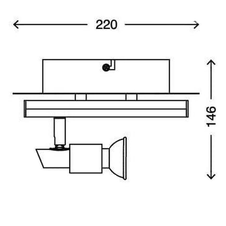 Briloner 2029-028 - Точковий LED світильник REN 1xGU10/3W/230V + LED/4W