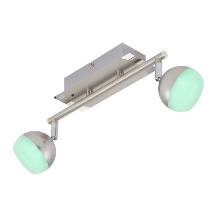 Briloner 2040-022 - LED RGB Точковий світильник з регульованою яскравістю 2xLED/3,3W/230V + ПУ