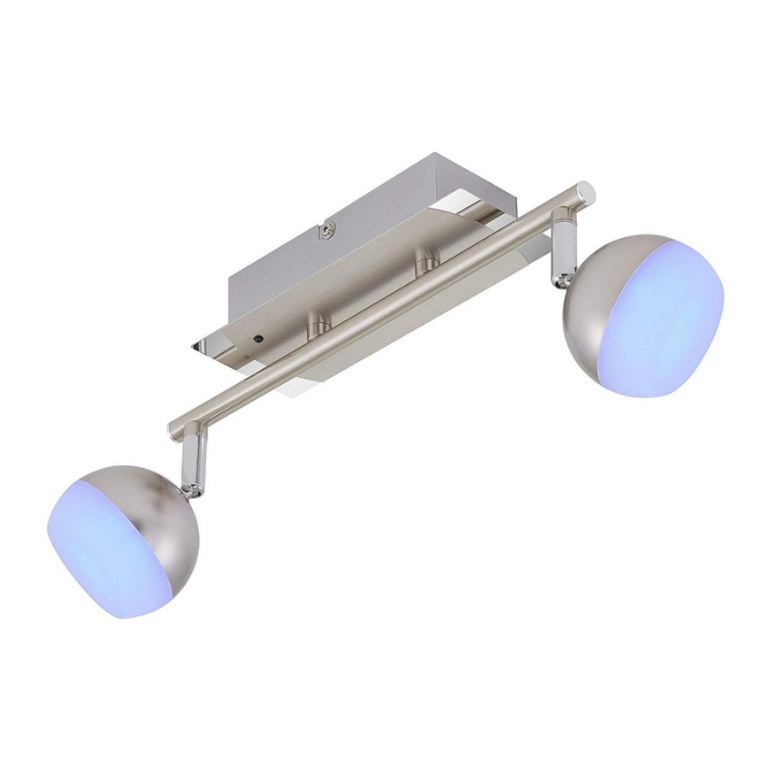 Briloner 2040-022 - LED RGB Точковий світильник з регульованою яскравістю 2xLED/3,3W/230V + ПУ