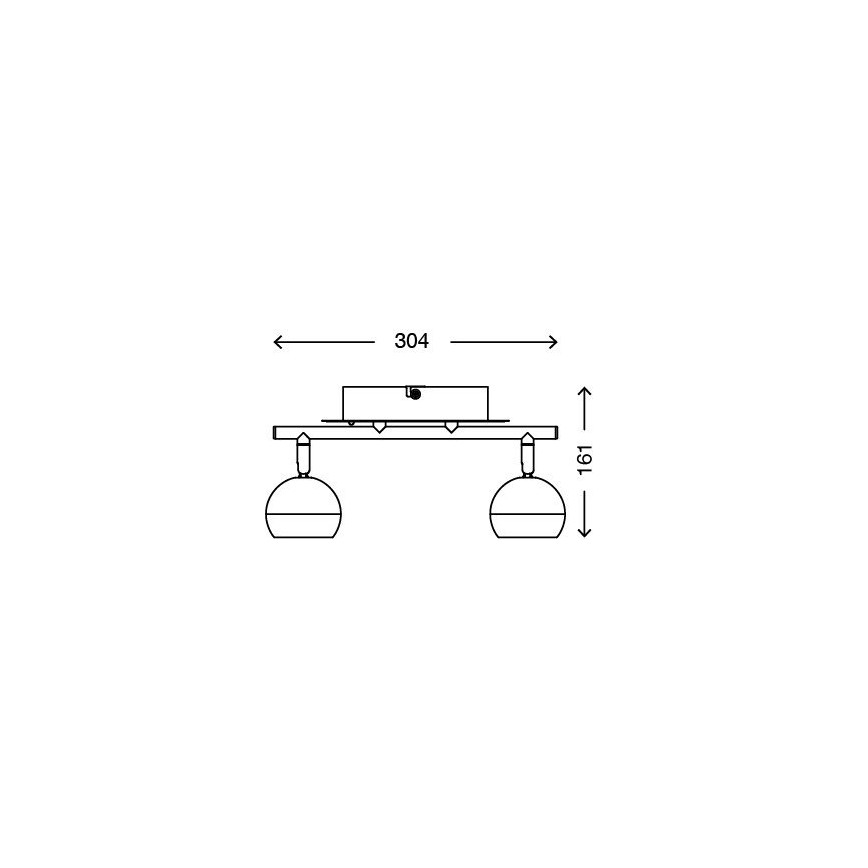 Briloner 2040-022 - LED RGB Точковий світильник з регульованою яскравістю 2xLED/3,3W/230V + ПУ