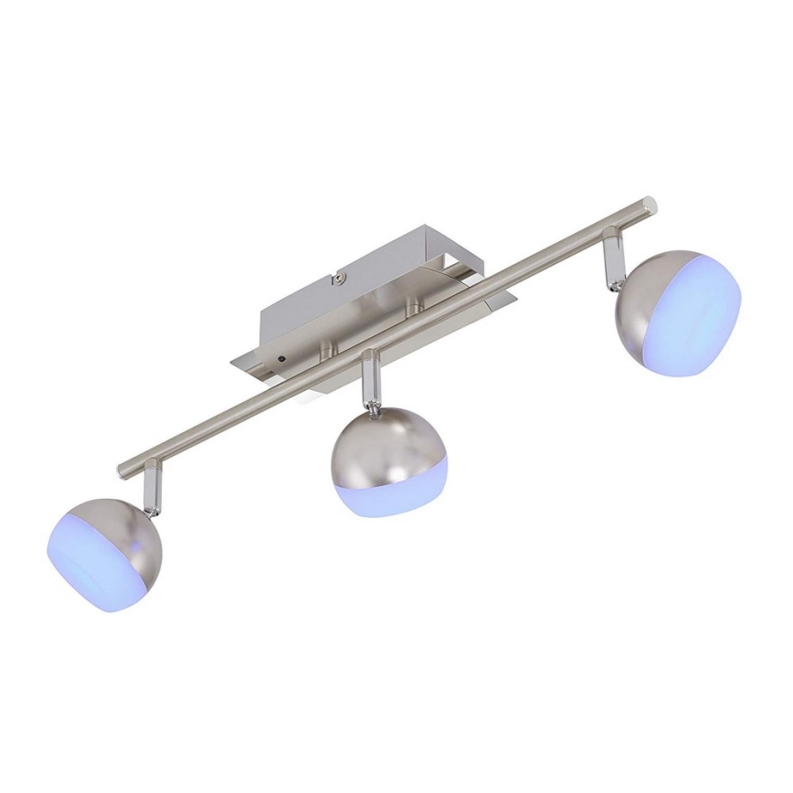 Briloner 2040-032 - Светодиодный точечный RGB-светильник с регулированием яркости 3xLED/3,3W/230V + дистанционное управление
