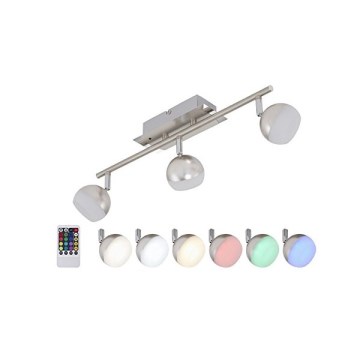Briloner 2040-032 - Світильник точковий LED RGB з регулюванням яскравості 3xLED/3,3W/230V + дистанційне керування